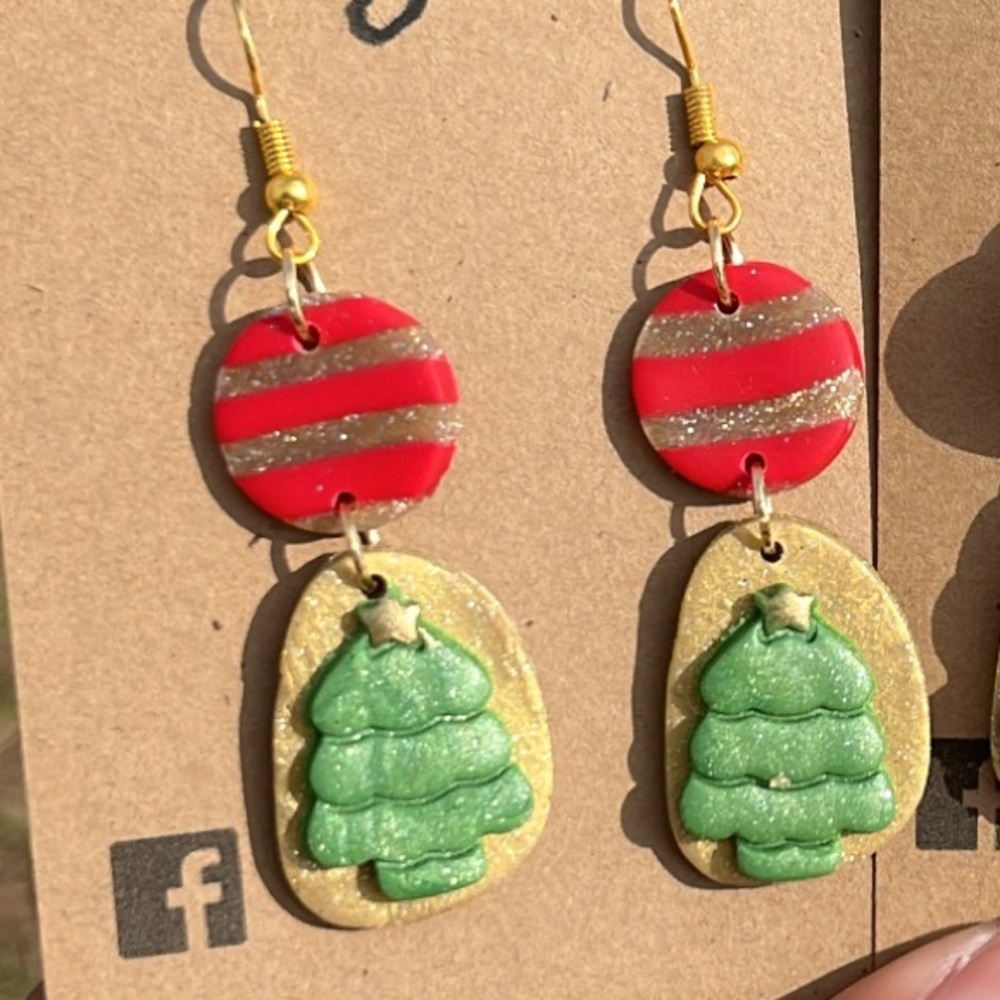 Christmas Polymer Clay Studs
